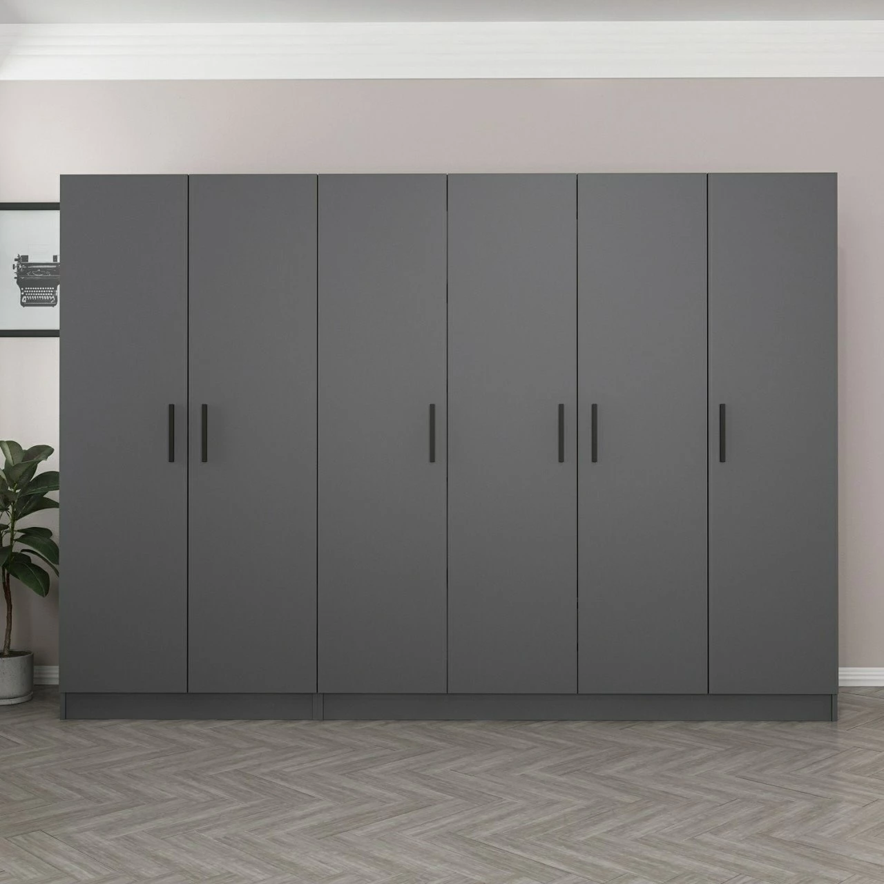 Dollap për rroba, ngjyrë antracit, Skye Decor, 5080