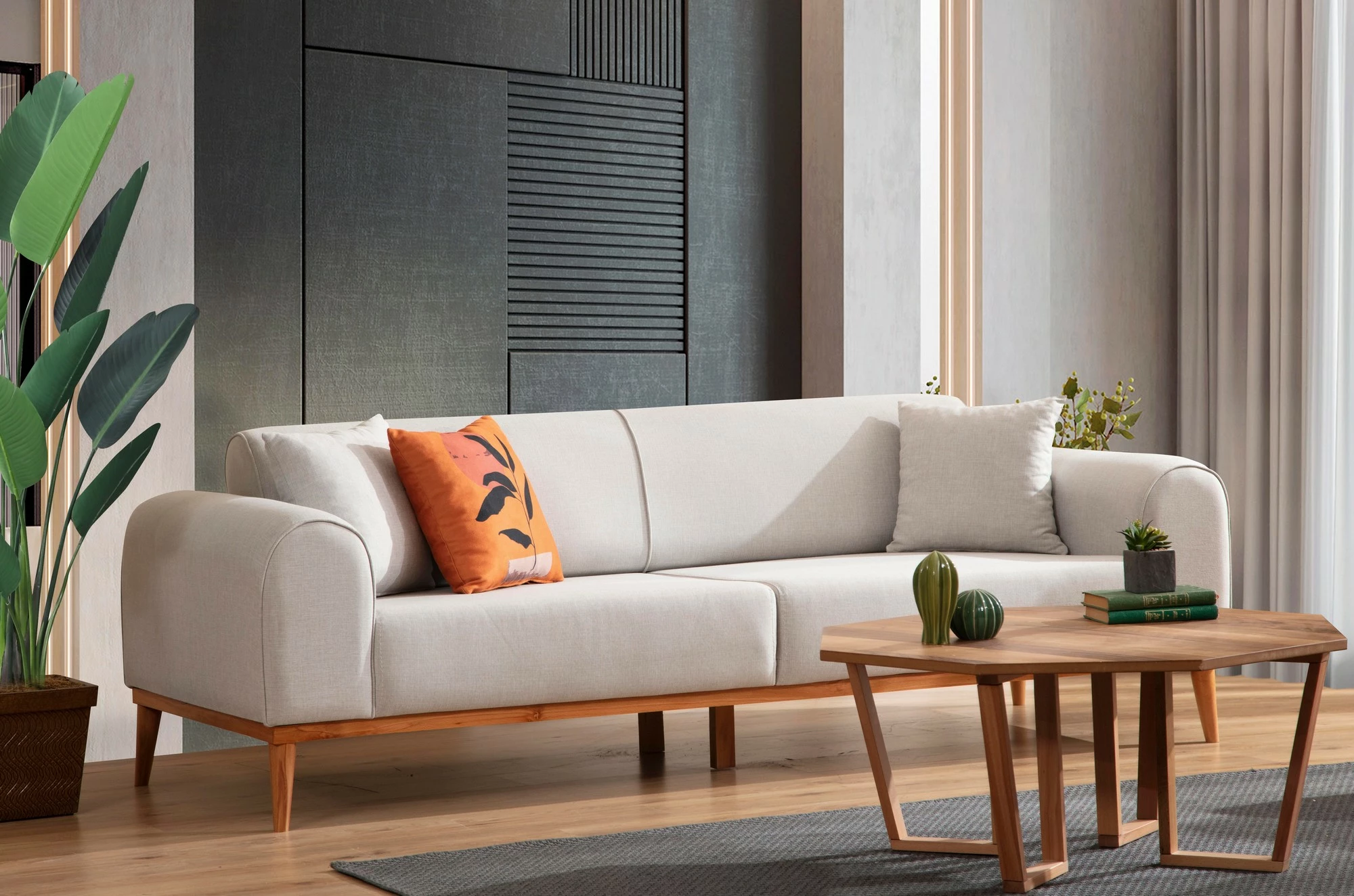 Divan-krevat 3 vendësh Atelier del Sofa, Kapri 3 vendësh, krem
