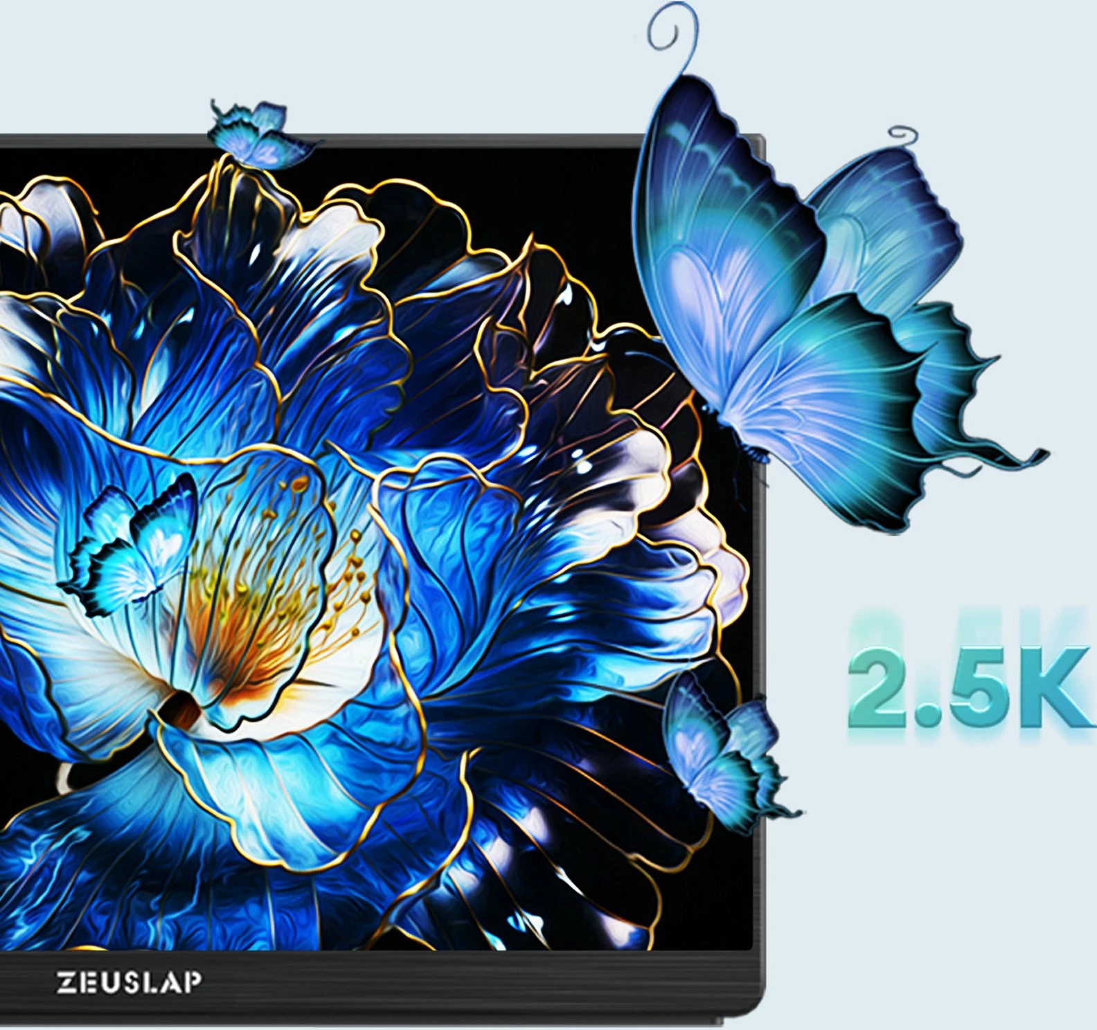 Monitor portativ Zeuslap P16F 16" WQXGA 2560x1600 IPS 240Hz USB-C/Mini HDMI, i zi, set me kabllo dhe karikues