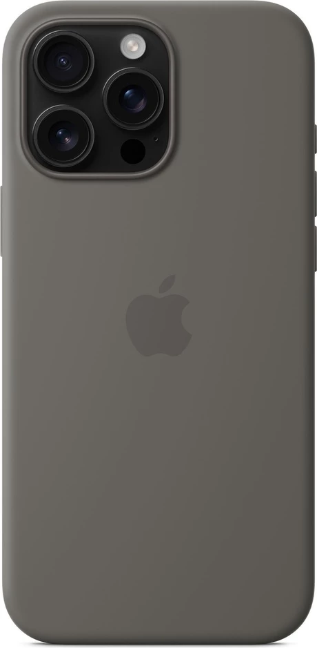 iPhone 16 Pro Max Silicone Case with MagSafe Stone Gray