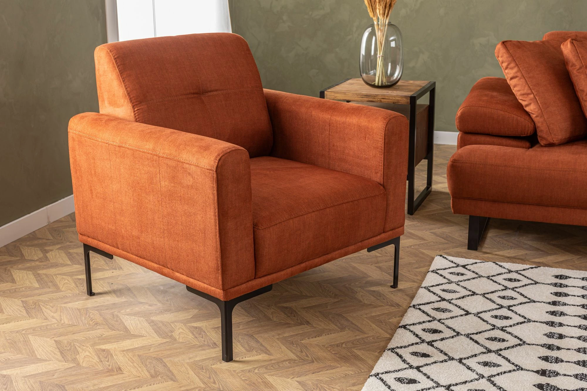 Karrige wing Atelier del Sofa, Mustang, portokalli