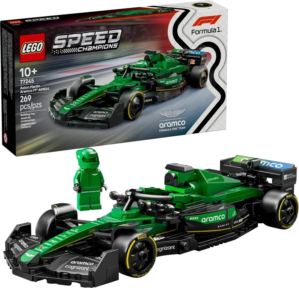 Set LEGO Speed Champions Aston Martin Aramco F1 AMR24, 269 pjesë, Jeshile