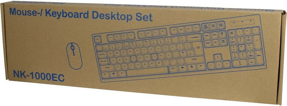 Set tastierë + maus Inter-Tech NK-1000EC, QWERTY, me kabllo, i zi