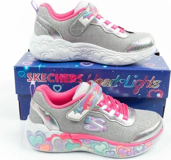 Atlete për fëmijë Skechers S Lights LED, gri [Madhësia: 28]
