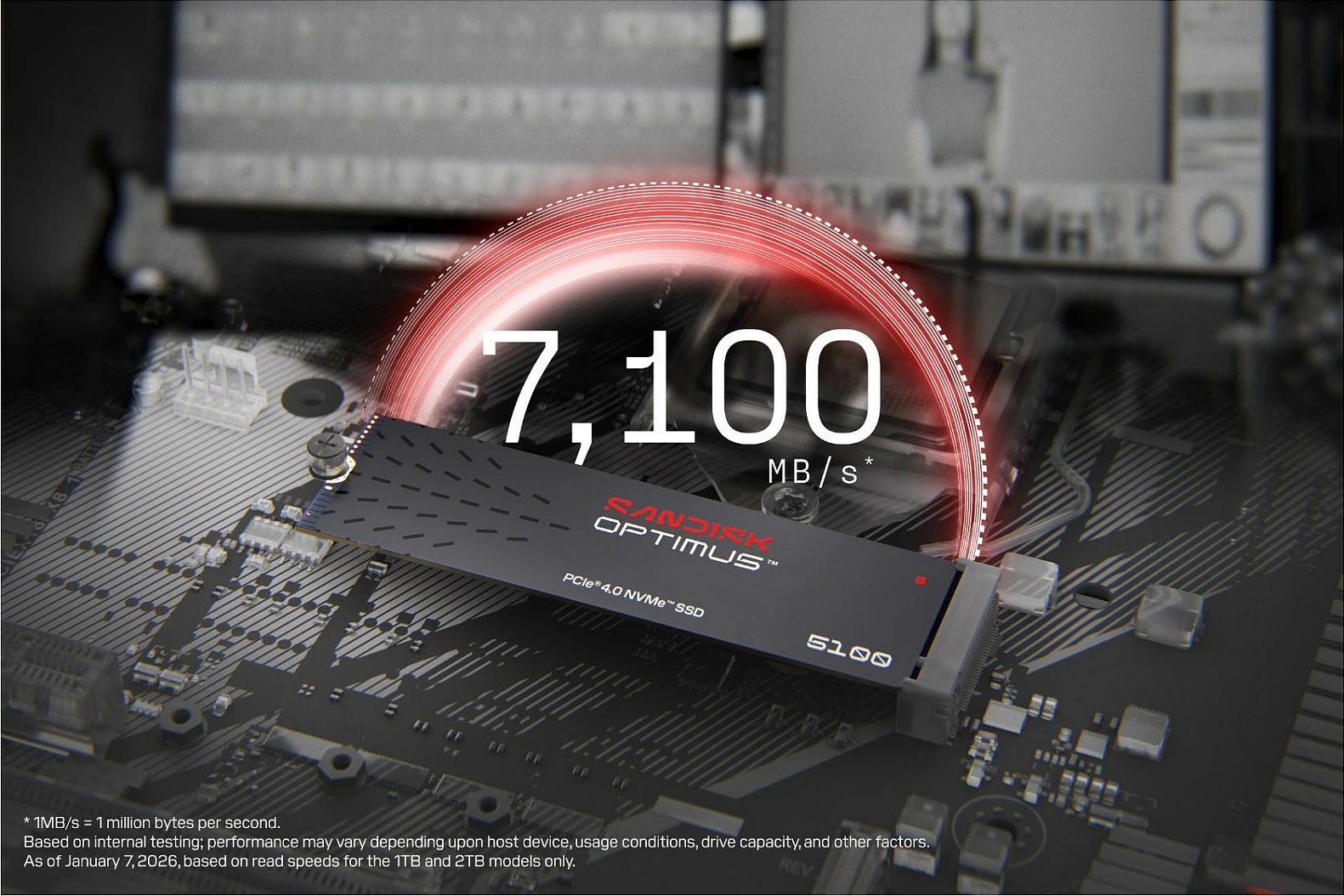 SSD M.2 Sandisk OPTIMUS 5100, 2TB NVMe PCIe 4.0