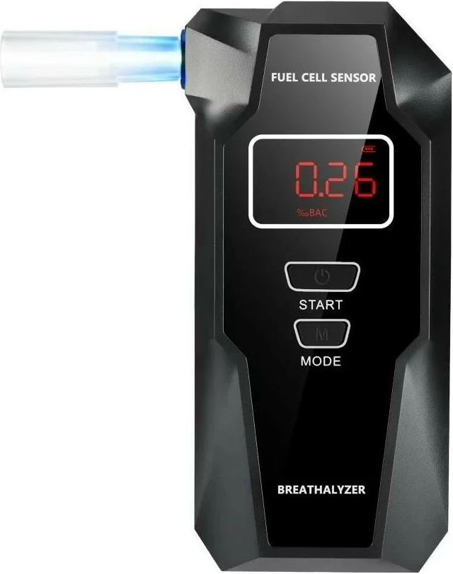 Alkomat Aisko AlcoAlert Handy, elektro-kimik, memorie 50 matje, 3 piesë frymimi, e zezë