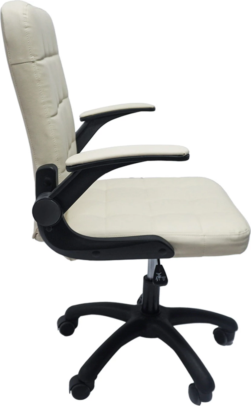 Karrige për zyre PORTIMA FH1197.04, PVC bezhë, kornizë dhe bazë najloni e zezë, 69x53x98H cm