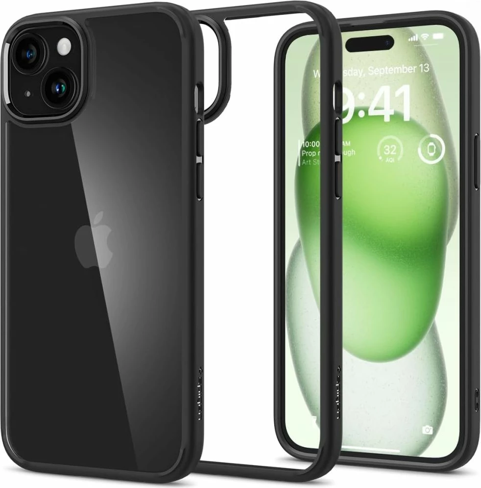 Mbështjellës Spigen Ultra Hybrid për iPhone 15 Plus, Matte Black