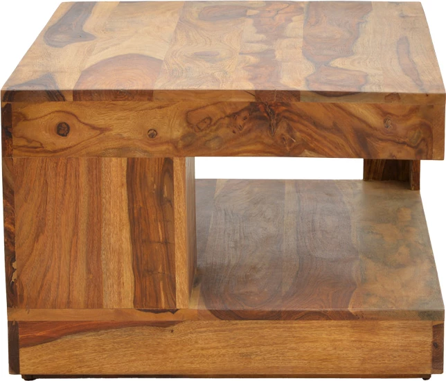 Tavolinë kafeje Volino, dru sheesham i fortë, ngjyrë arre, 90x60x40cm