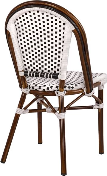 Karrige alumini pamje bambuje me rattan bardhë/zi FH5566.01 5