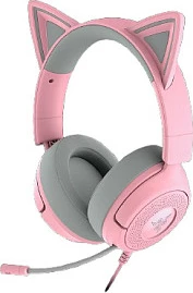 Kufje gaming me mikrofon Razer Kraken Kitty V3 X, 3.5mm, RGB, Quartz rozë