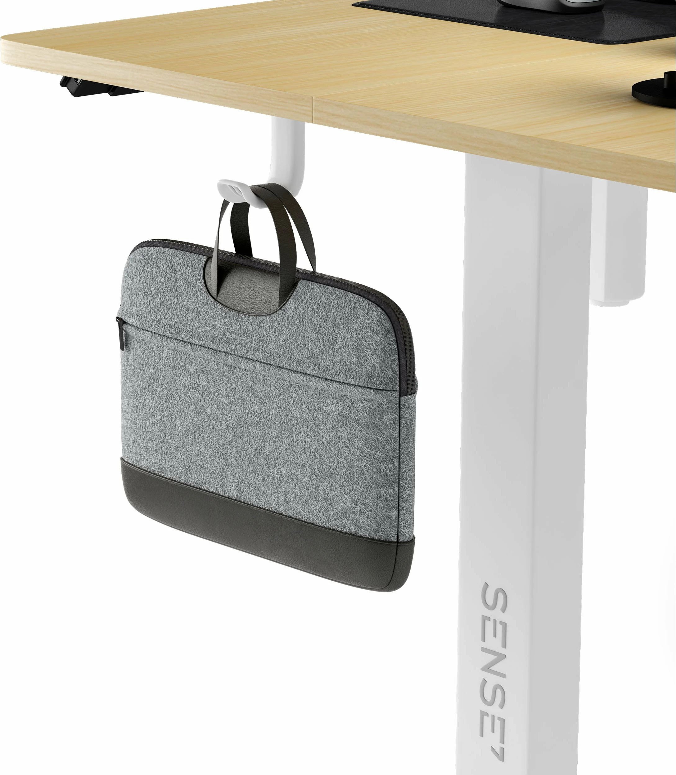 Tavolinë elektrike SENSE7 NOJO 120x60 cm, pishë/e bardhë