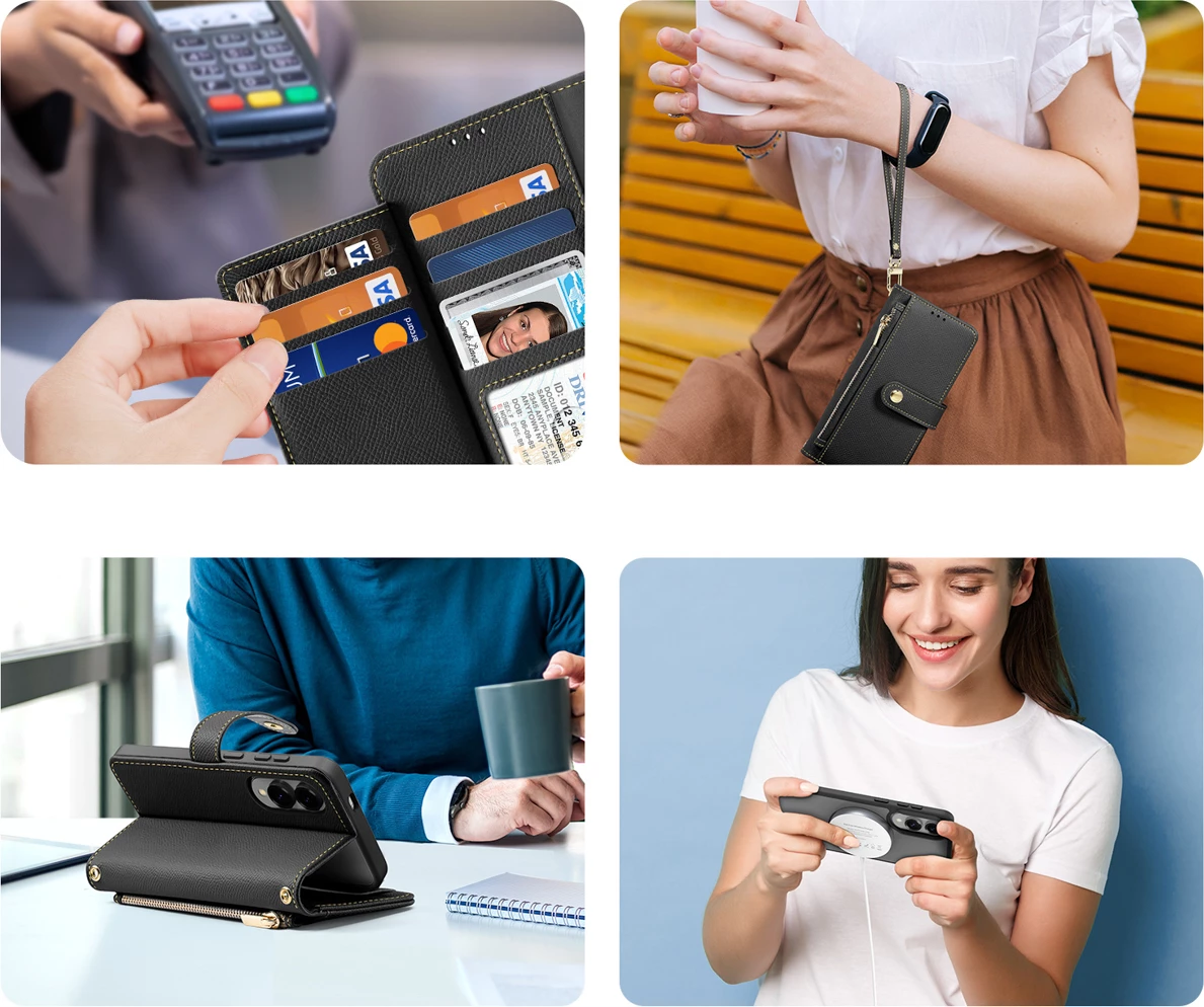 Mbështjellës Dux Ducis Lava për Samsung Galaxy S25 Edge, me MagSafe, i zi