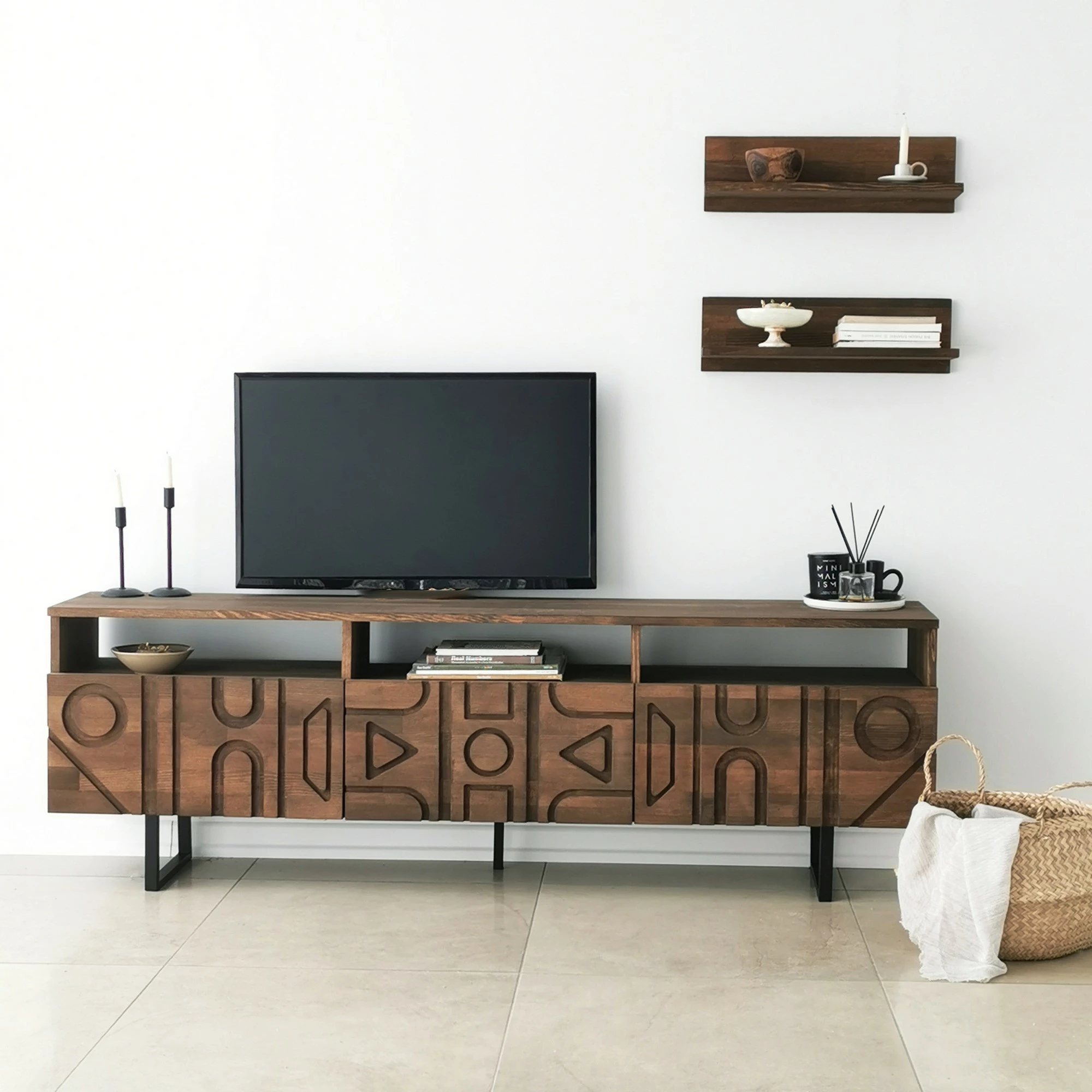 Komodë TV Hanah Home, Aristo, ngjyrë arre