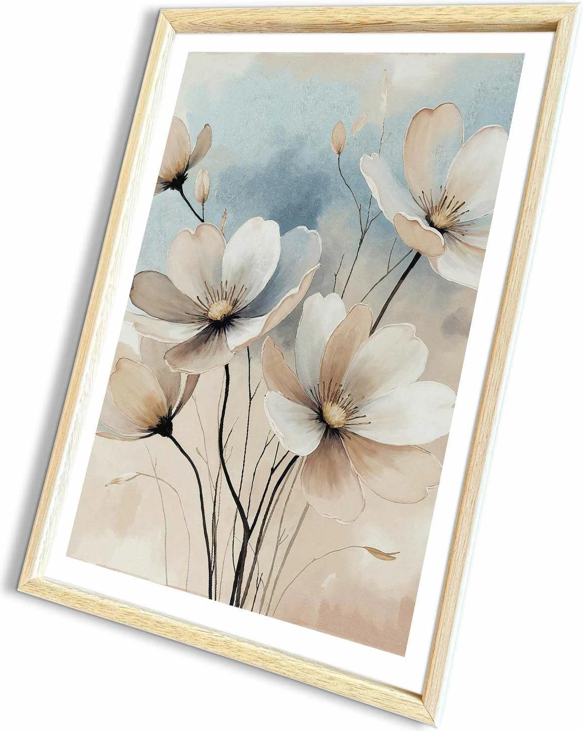Pikturë dekorative me kornizë MDF Wallity, Ahswabisabi-017, 42x62cm