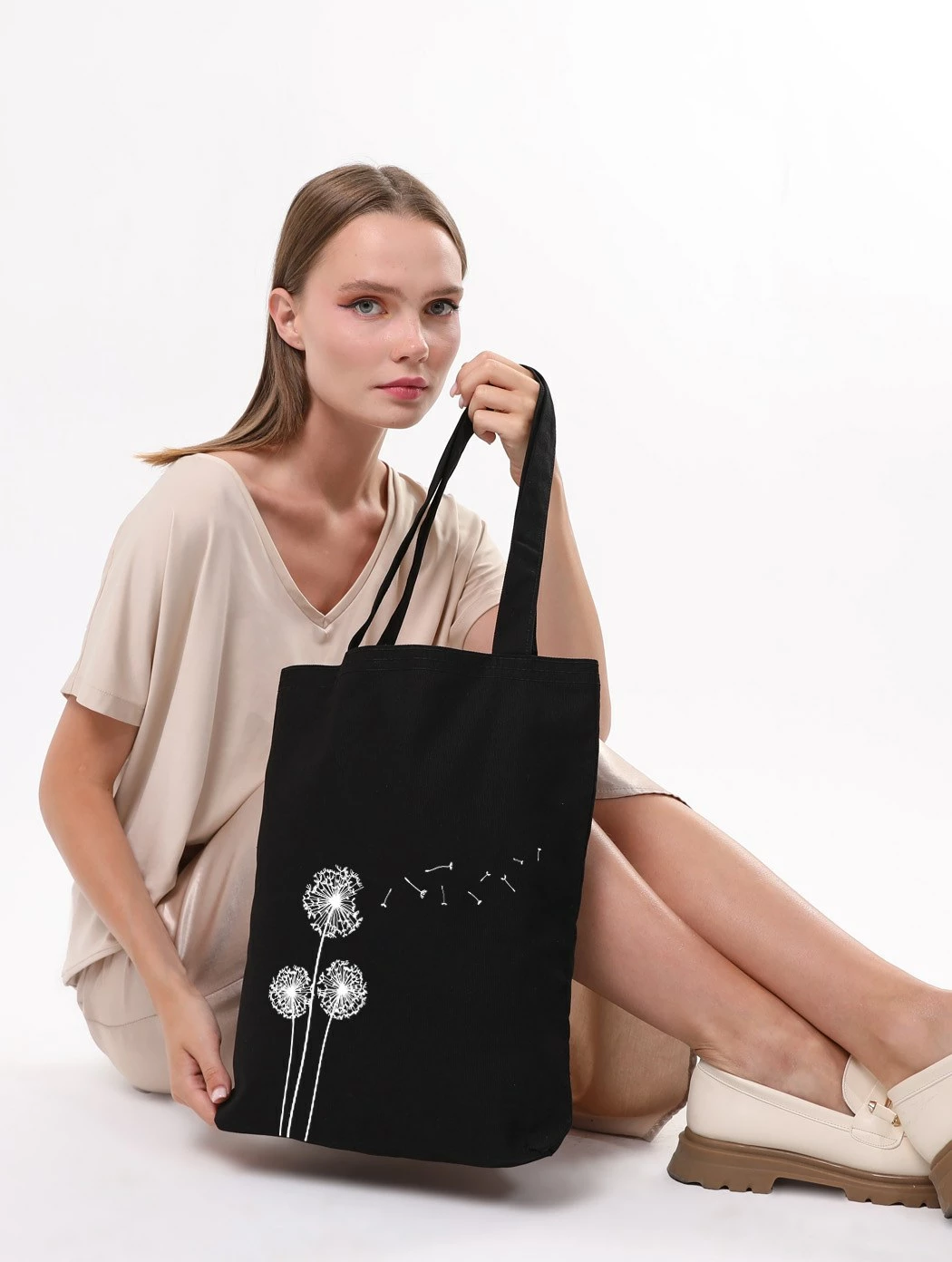 Çantë tote Zoozie Bags, 1455, e zezë, 35x40x8cm