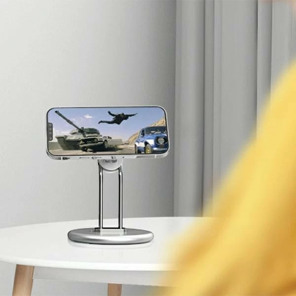 Stendë magnetike MagSafe për celular SODI SIM-300, alumin, argjend