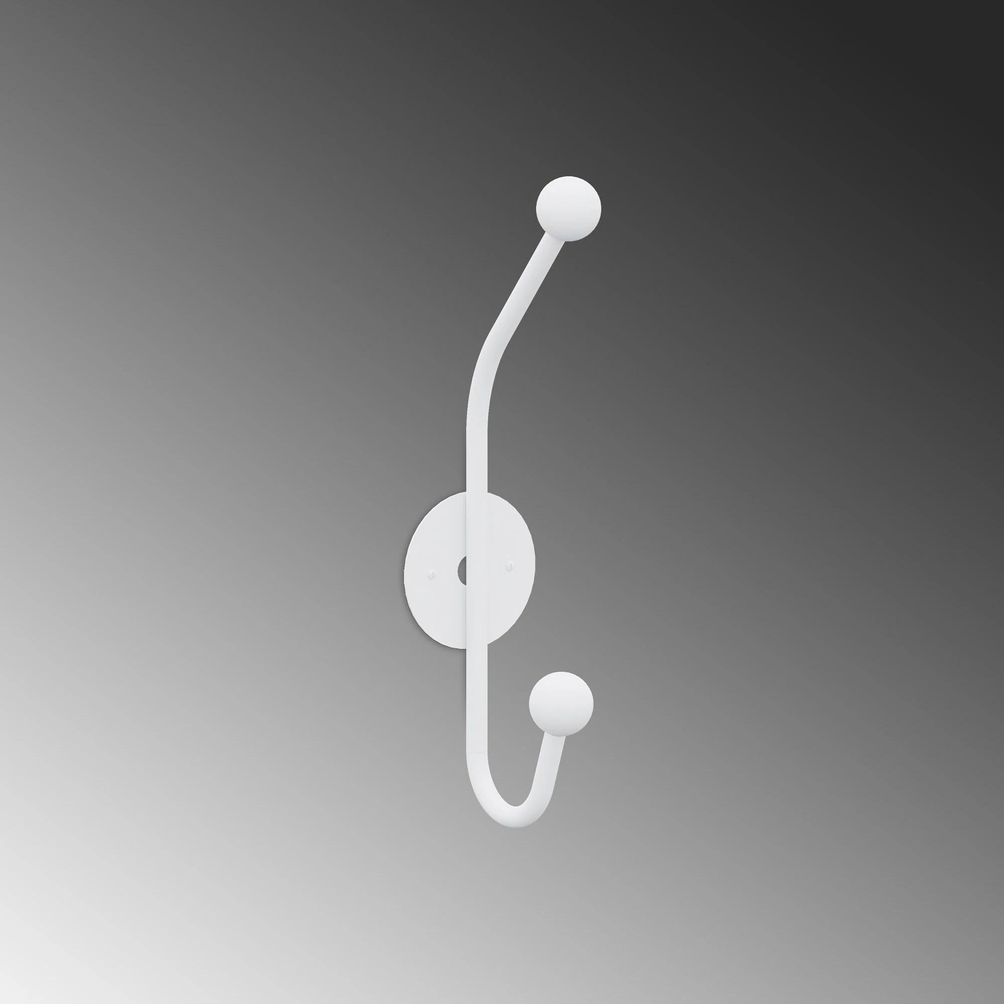 Varëse muri metalike Wallity, model Rhino-B, e bardhë