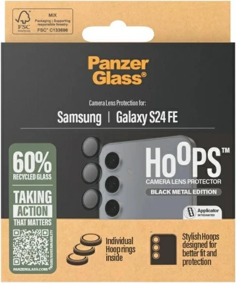 Mbështjellës kamerash PanzerGlass Hoops për Samsung Galaxy S23 FE, Zi