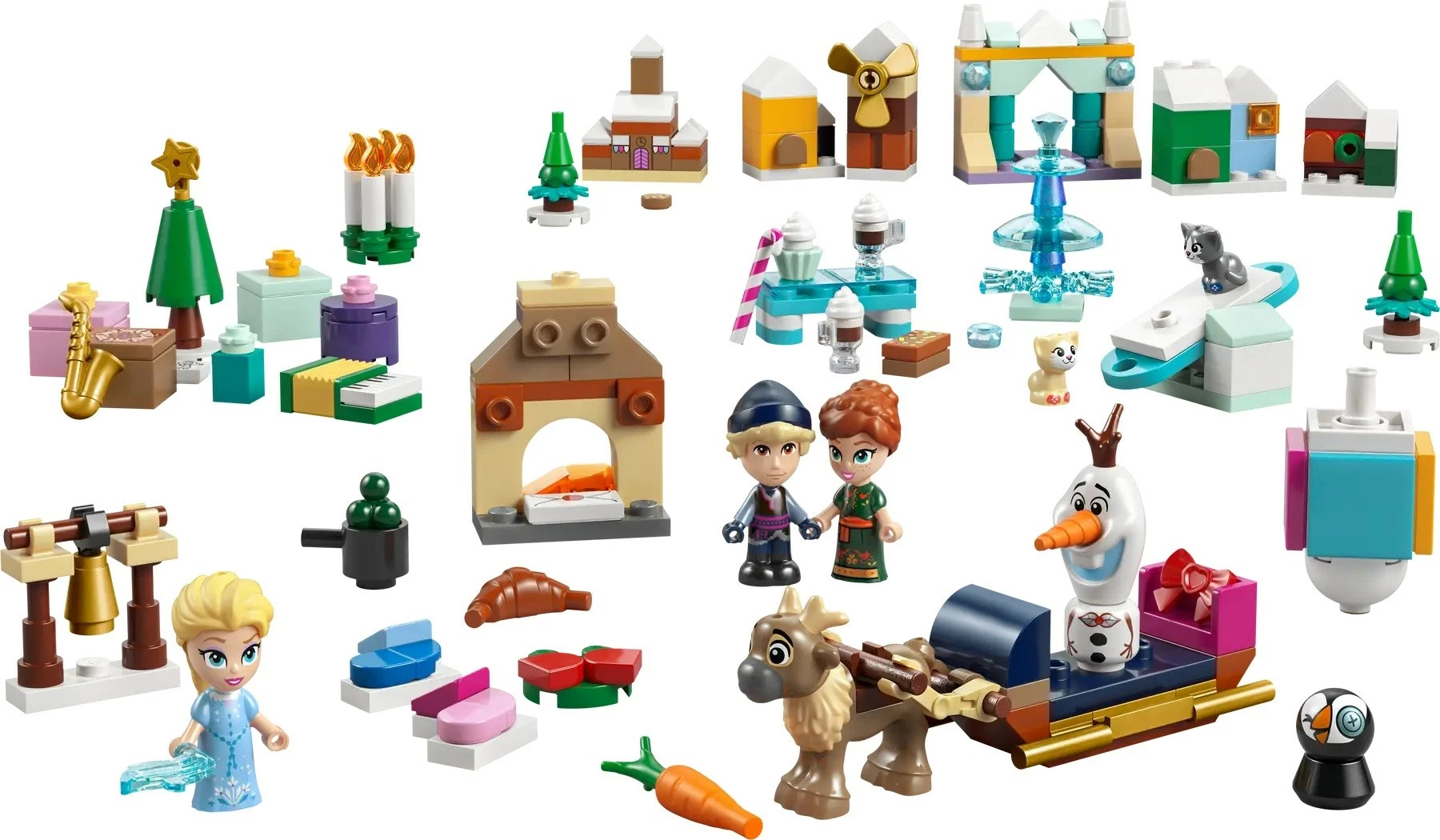 Kalendar adventi LEGO Disney 43273, 231 pjesë, 4 minifigura, Frozen
