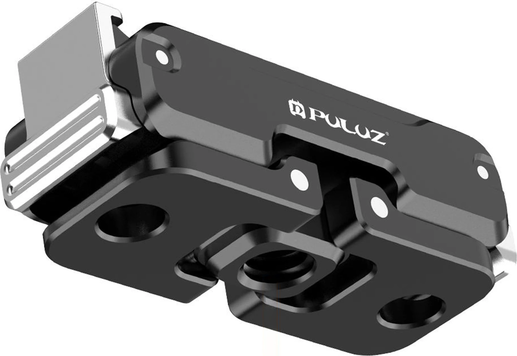 Mbajtës magnetik metalik me çlirim të shpejtë, Puluz, PU794B, për DJI Osmo Nano, alumin, me cold shoe dhe vidë 1/4", i zi