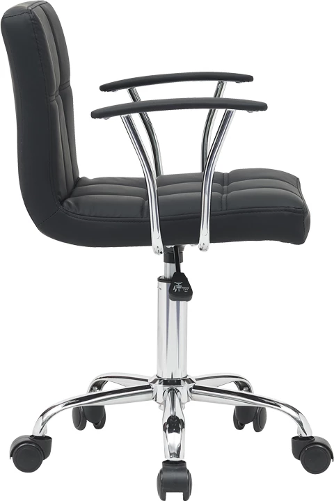 Karrige zyre Buleco pu e zezë 56x46x74-86cm