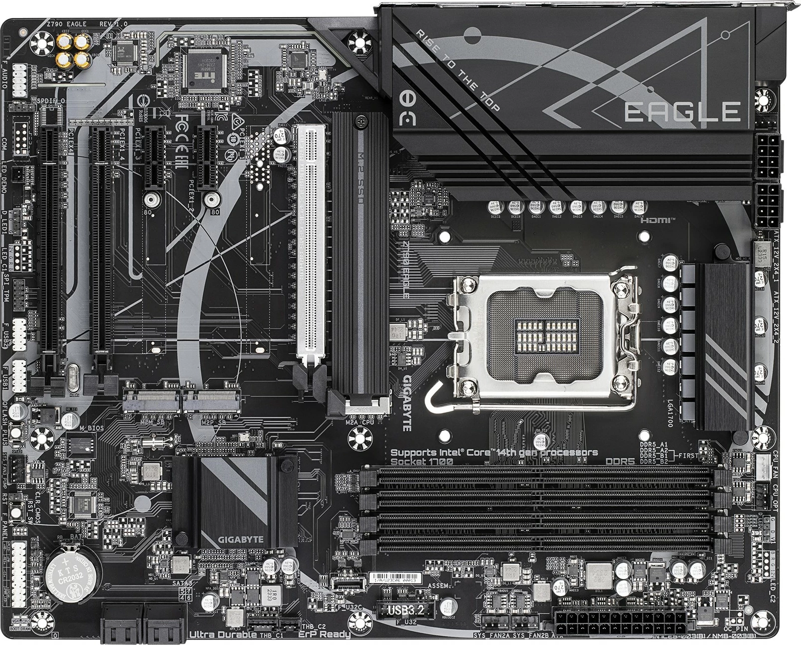 Pllakë amë Gigabyte Z790 EAGLE, LGA 1700, DDR5, 3x M.2, 2.5GbE LAN, ATX