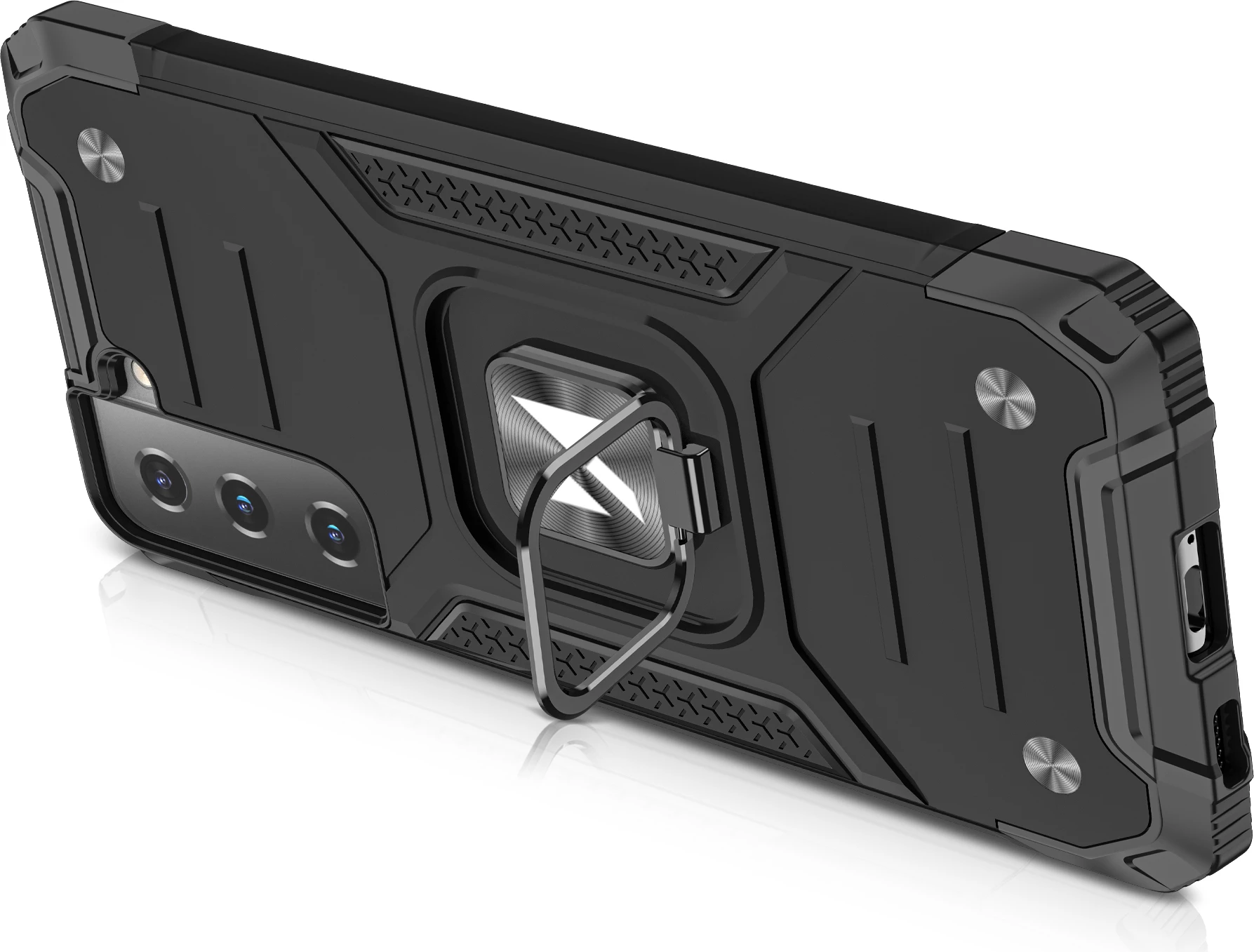 Mbështjellës Wozinsky Ring Armor për Samsung Galaxy S22, me ring holder dhe këmbalec, Rozë