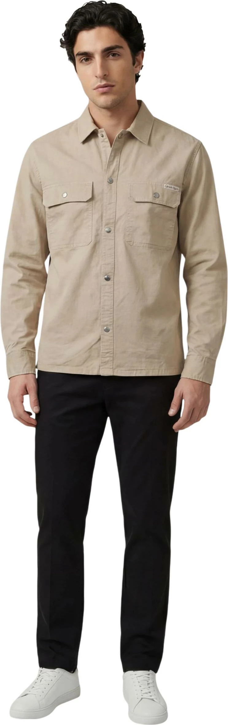 Këmishë me mëngë të gjata për meshkuj Calvin Klein Jeans LV04RE103G, bezhë [Madhësia: L]