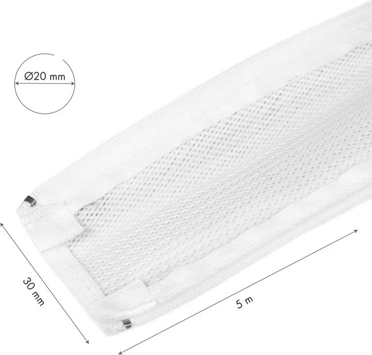 Organizues kabllosh LogiLink elastyczny 5.0m x 30mm bardhë