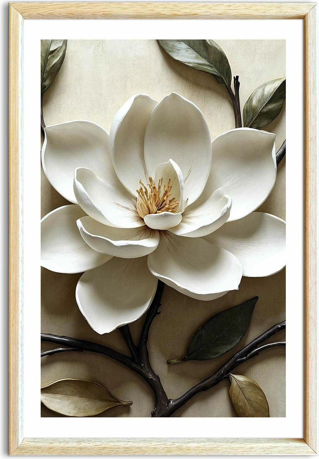 Pikturë dekorative me kornizë MDF Wallity, Ahswabisabi-018, 42x62cm