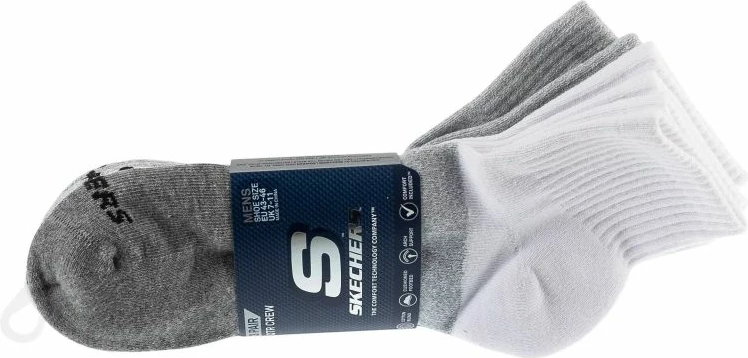 Çorape për meshkuj Skechers 3 copë Qtr Colorbloc, gri