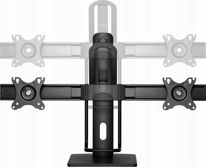 Mbajtës desktopi për 2 monitorë Gembird MS-D2-01 17"-27" VESA 75x75/100x100 max 6 kg, i zi