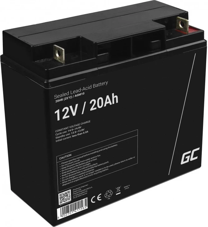 Bateri Green Cell AGM10 Radio-Controlled, 20000mAh,  e zezë