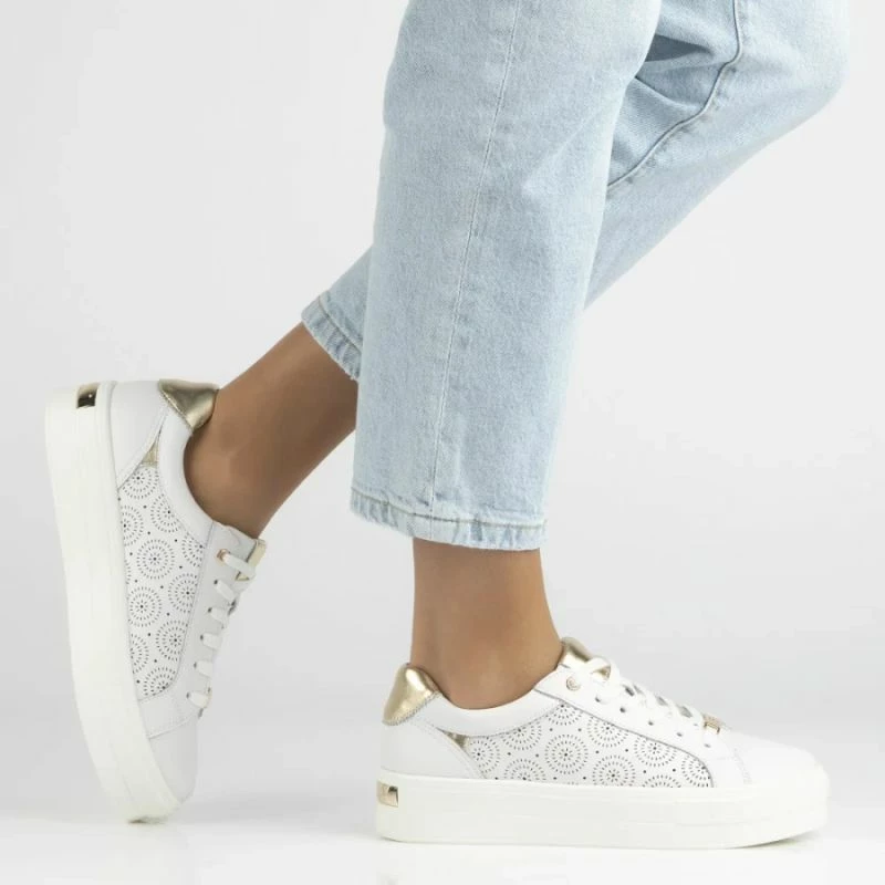 Atlete platforme Filippo DP7668/26, të bardha