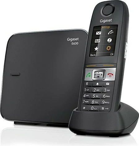 Telefon pa tel Gigaset E630, Analog/DECT, 200 kontakte, SMS, i zi