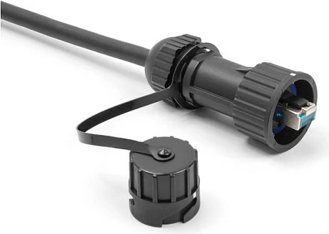 Kapak mbrojtës DeLOCK për prizë RJ45 67049, IP68, i zi