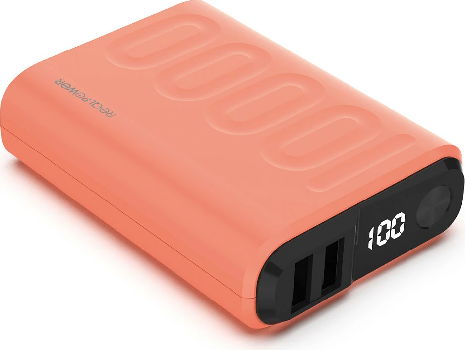 Power bank Realpower Ultron PB-10000, 10000 mAh, USB-C/USB-A, fast charge, portokalli