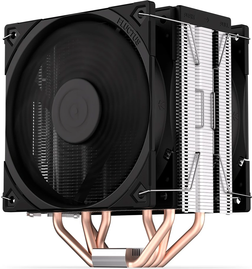 Ftohës procesori Endorfy Fera 5 Dual Fan, EY3A006, 2 ventilatorë, 12 cm, për socket Intel/AMD, i zi