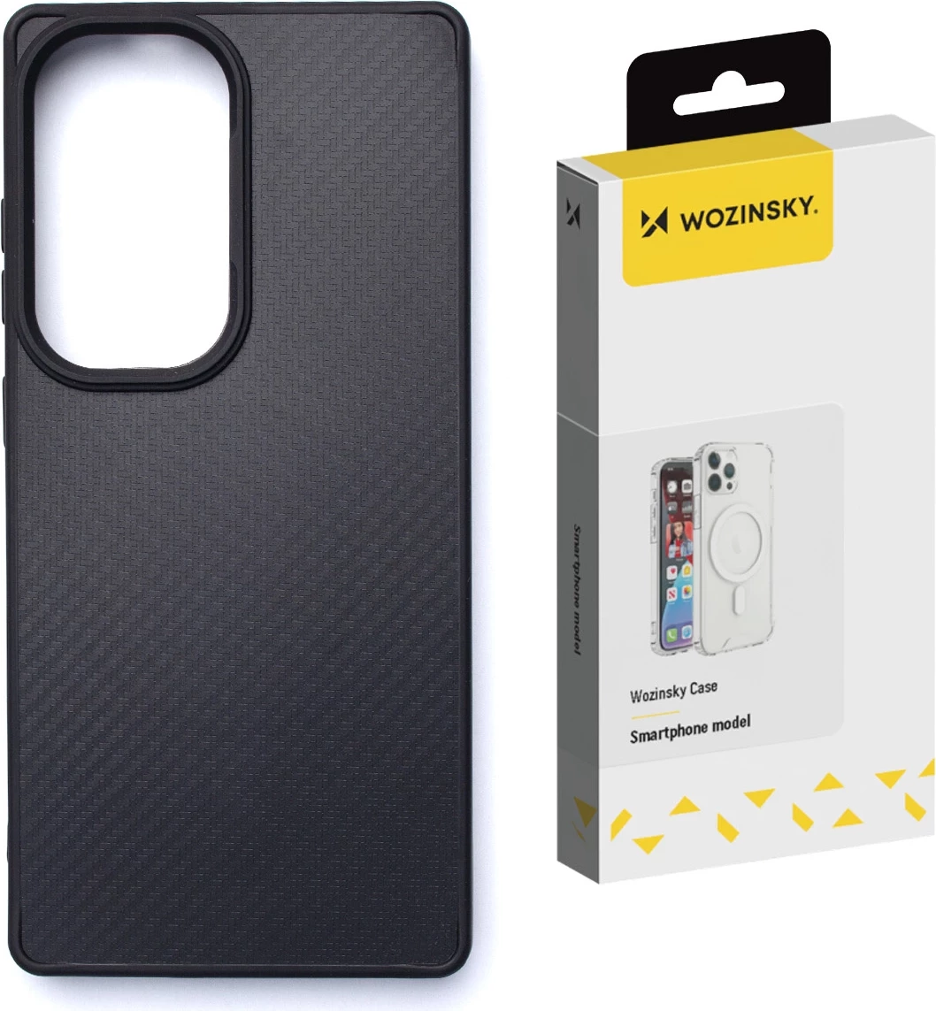 Mbështjellës Wozinsky Carbon Fiber me MagSafe për Samsung Galaxy S25+, i zi