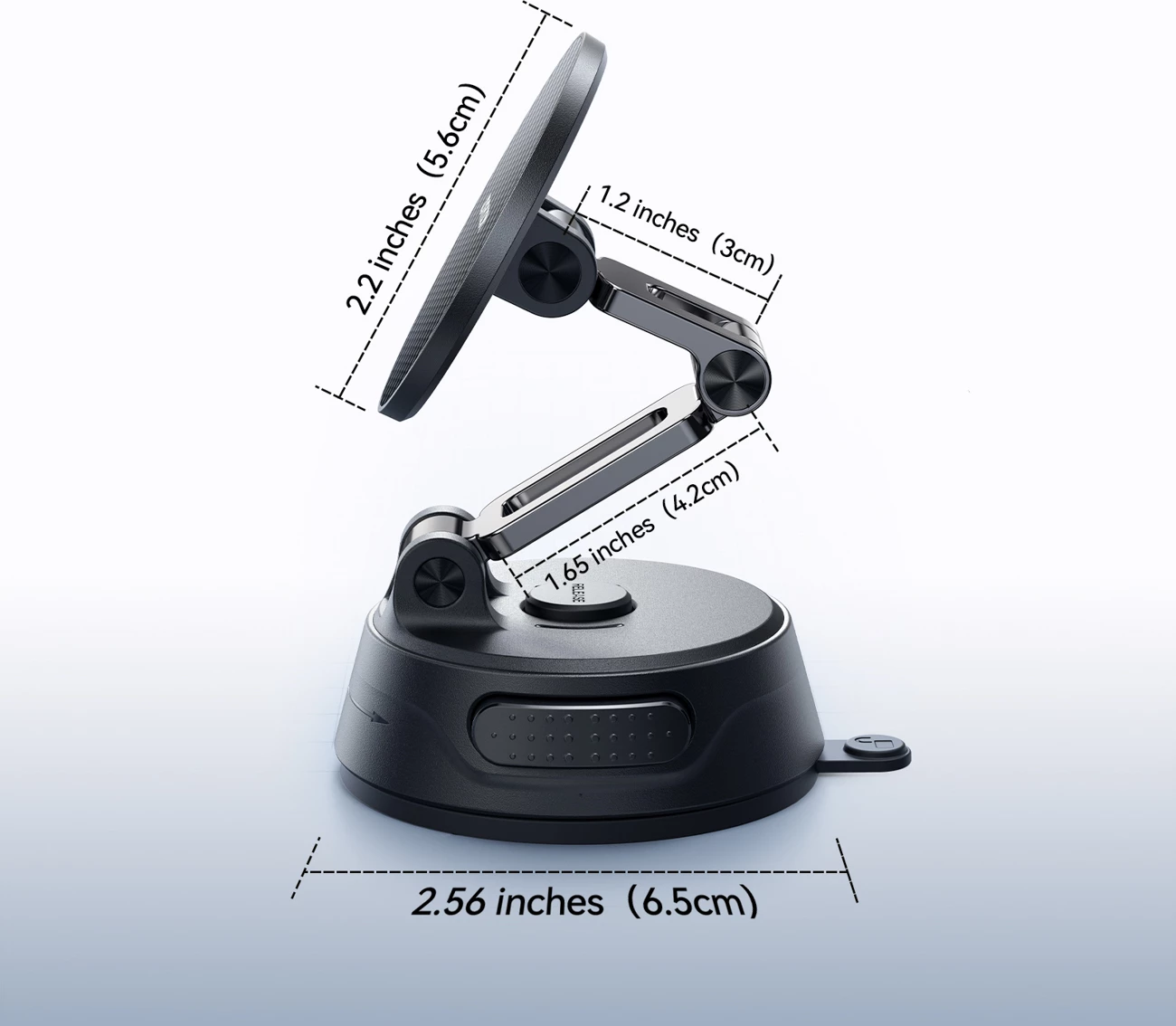 Mbajtëse magnetike për celular Joyroom JR-ZS510 me kupë thithëse për xham/pult, e zezë