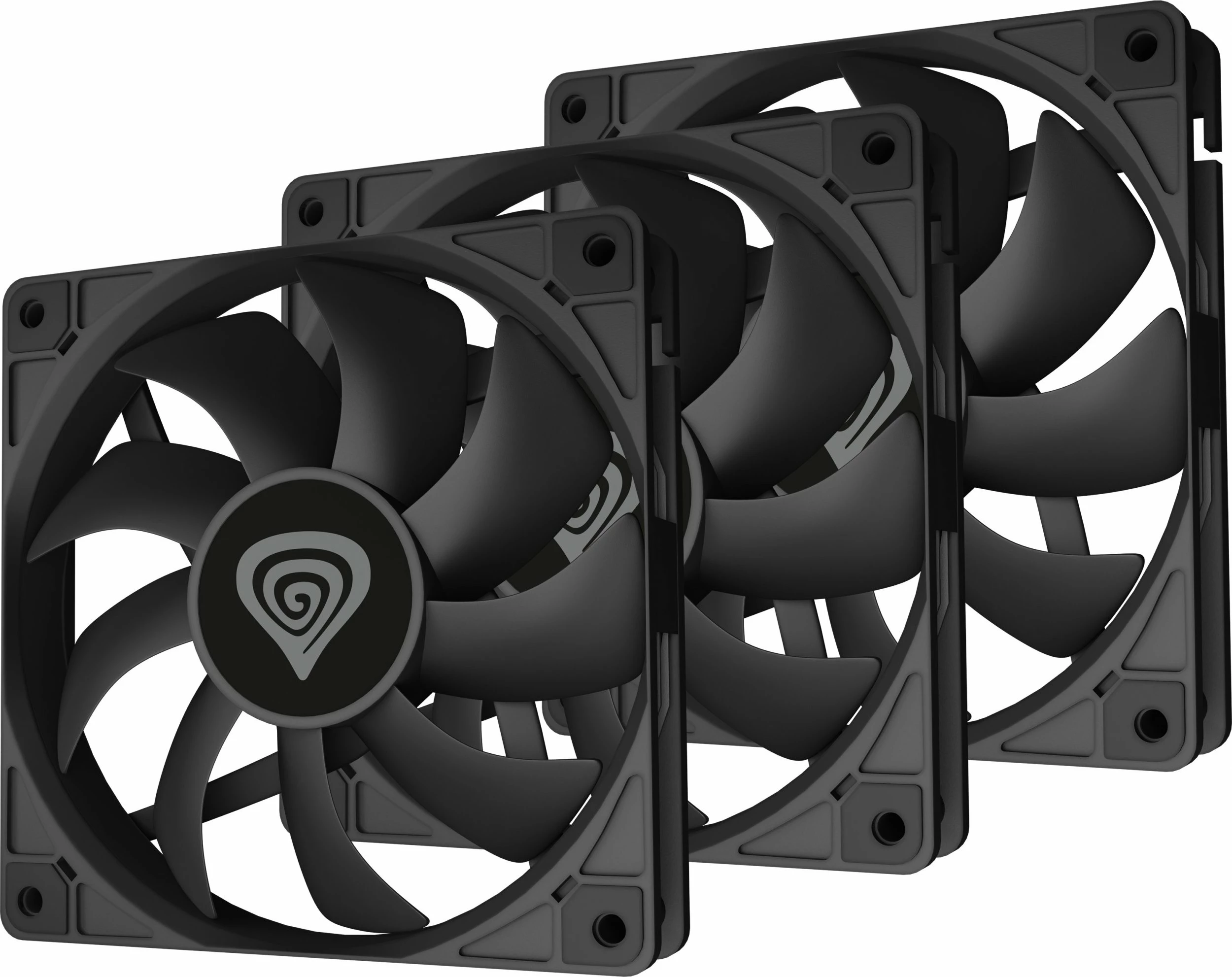 Ventilator kasë PC Genesis Oxal 120 120mm 3-pin, 3-pack, i zi (NGF-2043)