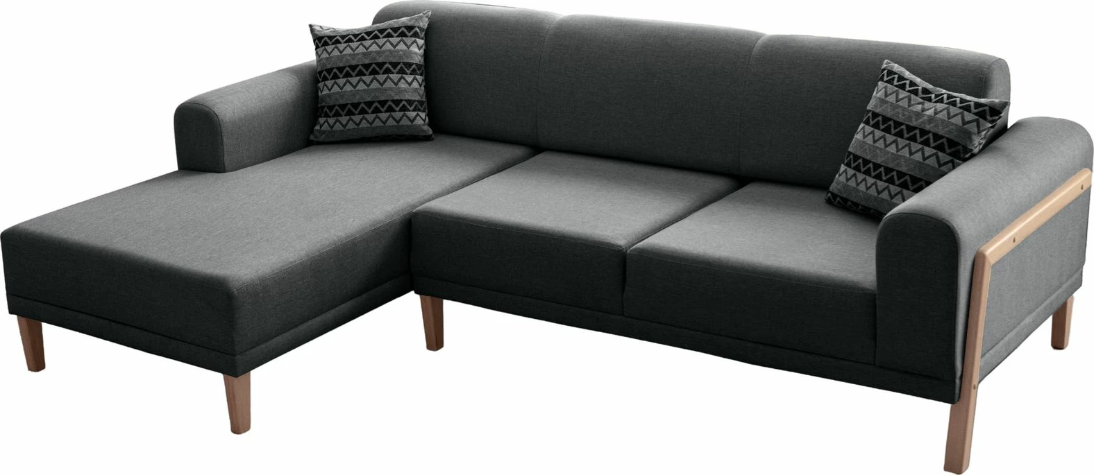 Këndare Atelier del Sofa, ngjyrë latte-relaks, kënd i majtë, anthracite