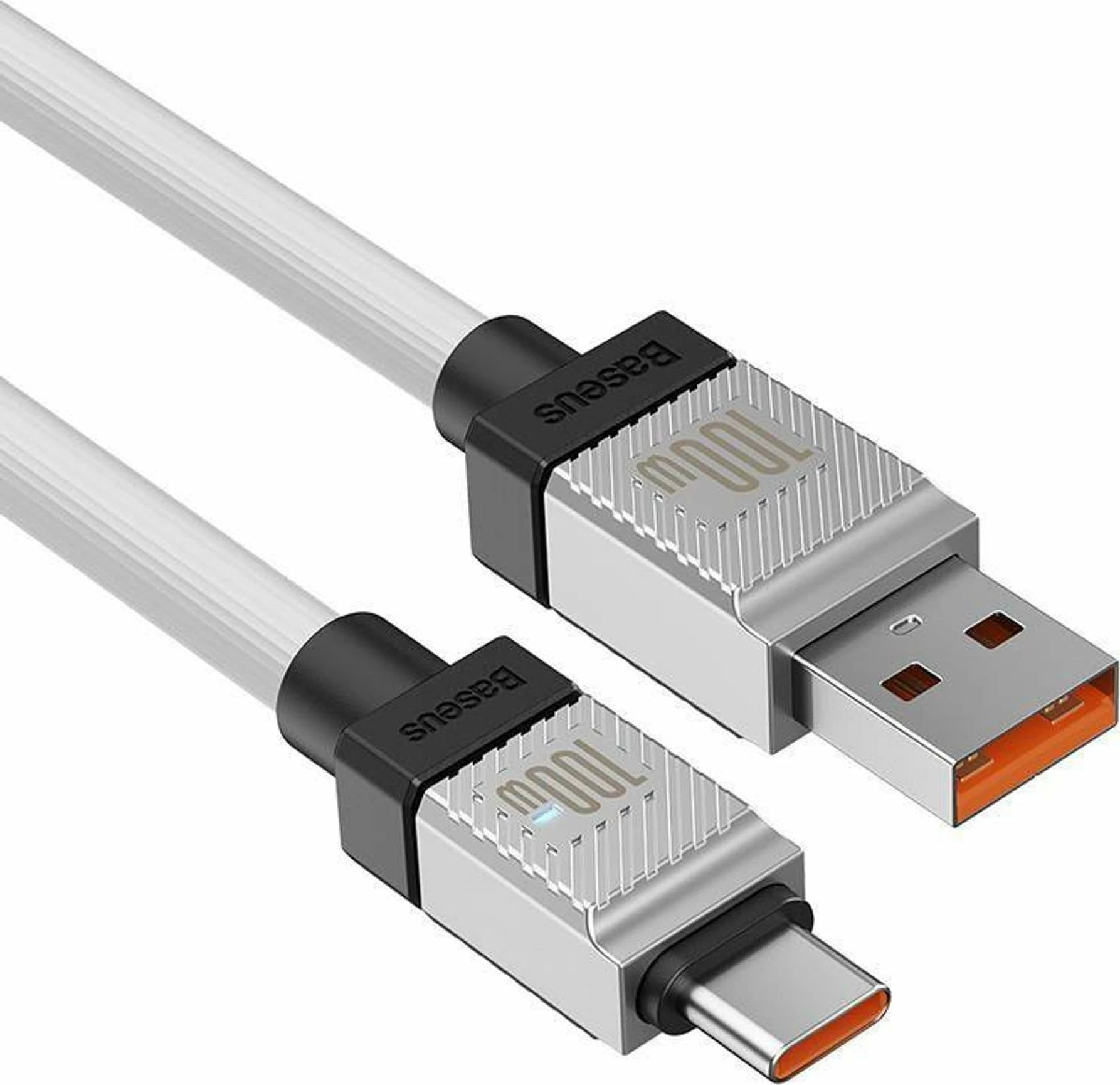 Kablë Baseus CAKW000702 USB-A në USB-C 2 m 100 W, e bardhë