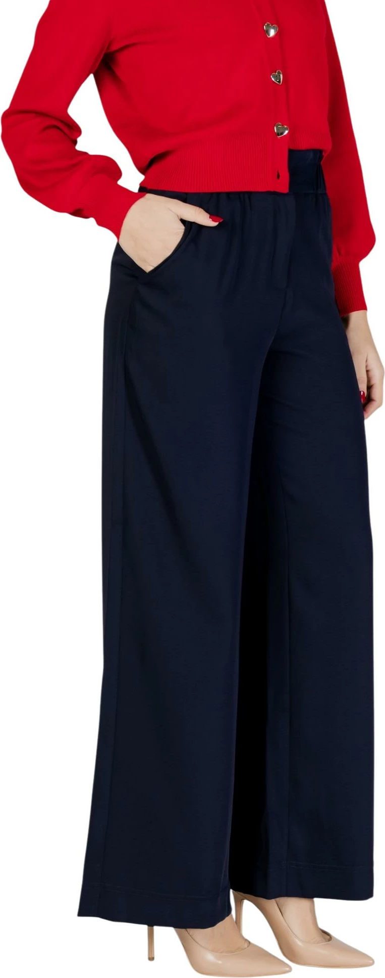 Pantallona palazzo Morgan De Toi 242-PBIRD për femra, blu navy [Madhësia: 36]