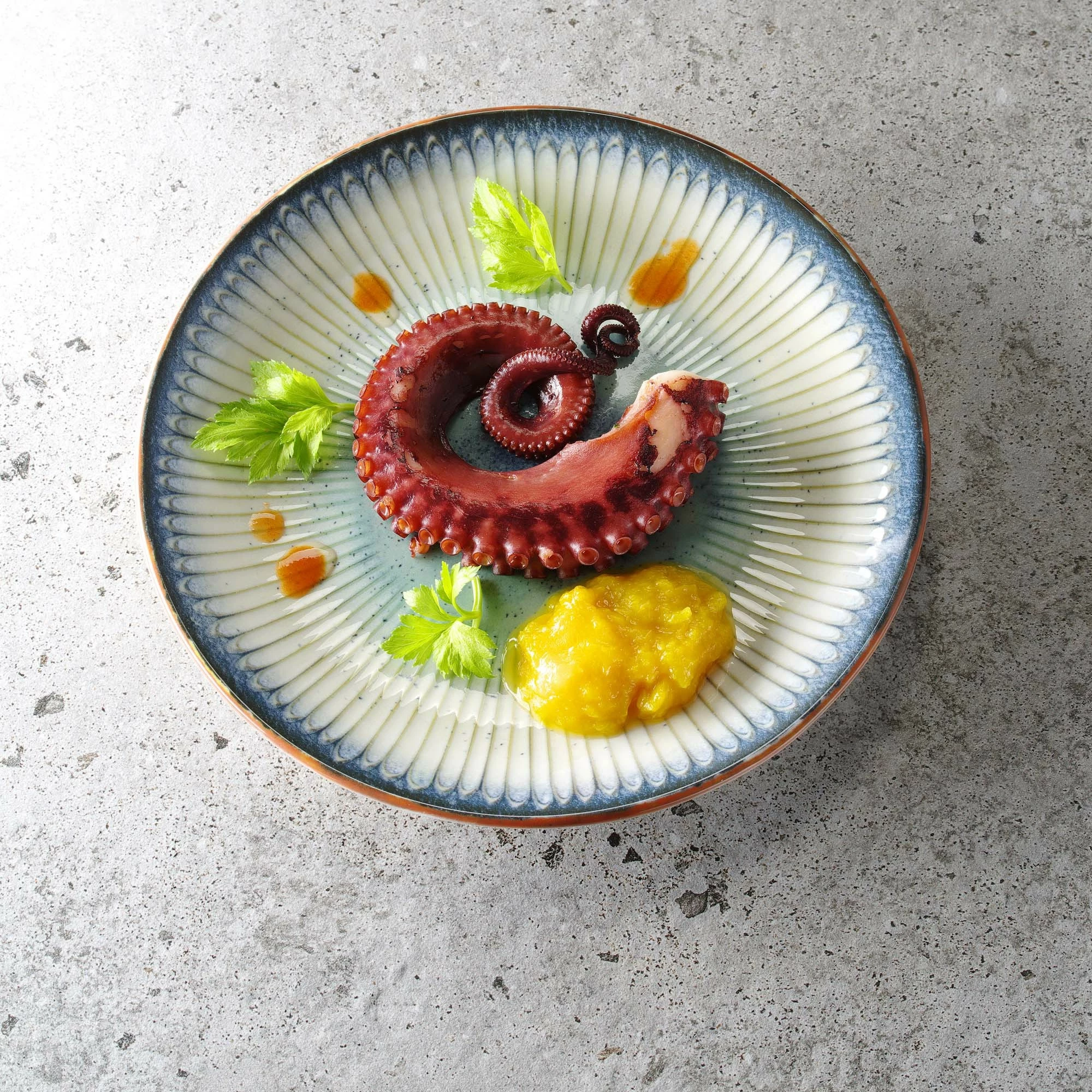 Pjatë ovale Fine Dine Galaxy 290mm porcelan blu, set 6 copë