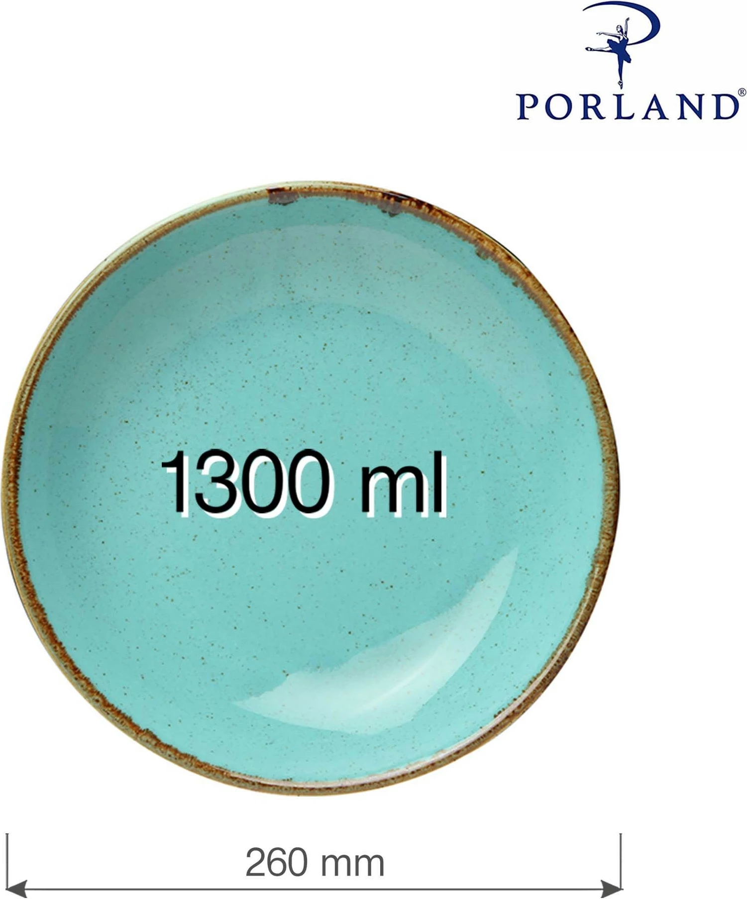 Pjatë coupe Porland Seasons Laguna 260 mm, blu qielli, set 6 copë