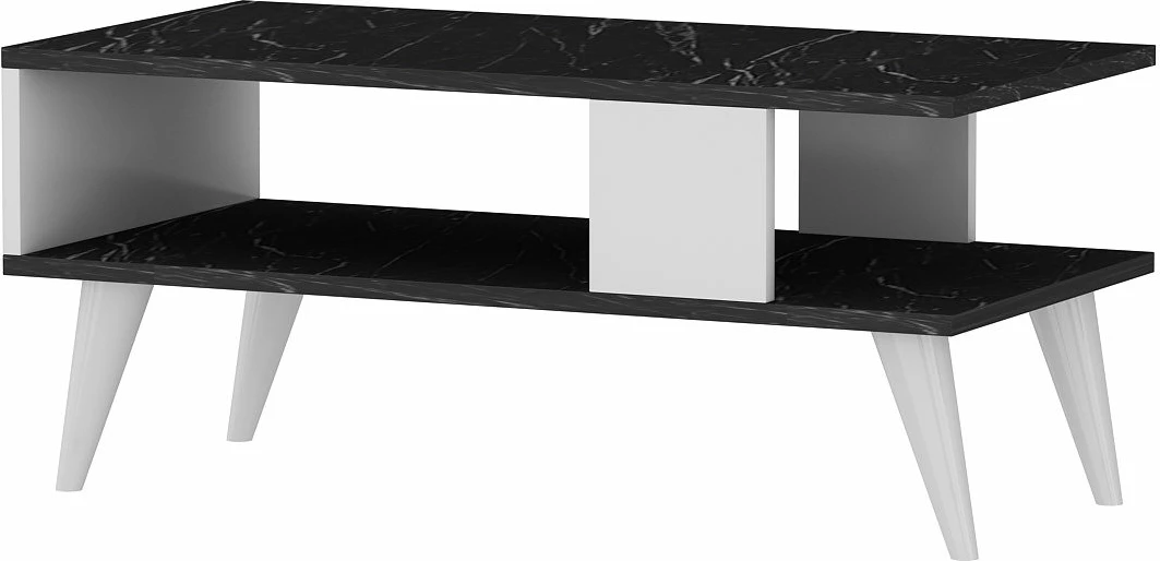 Tavolinë kafeje Hanah Home, Ayca, e zezë dhe e bardhë