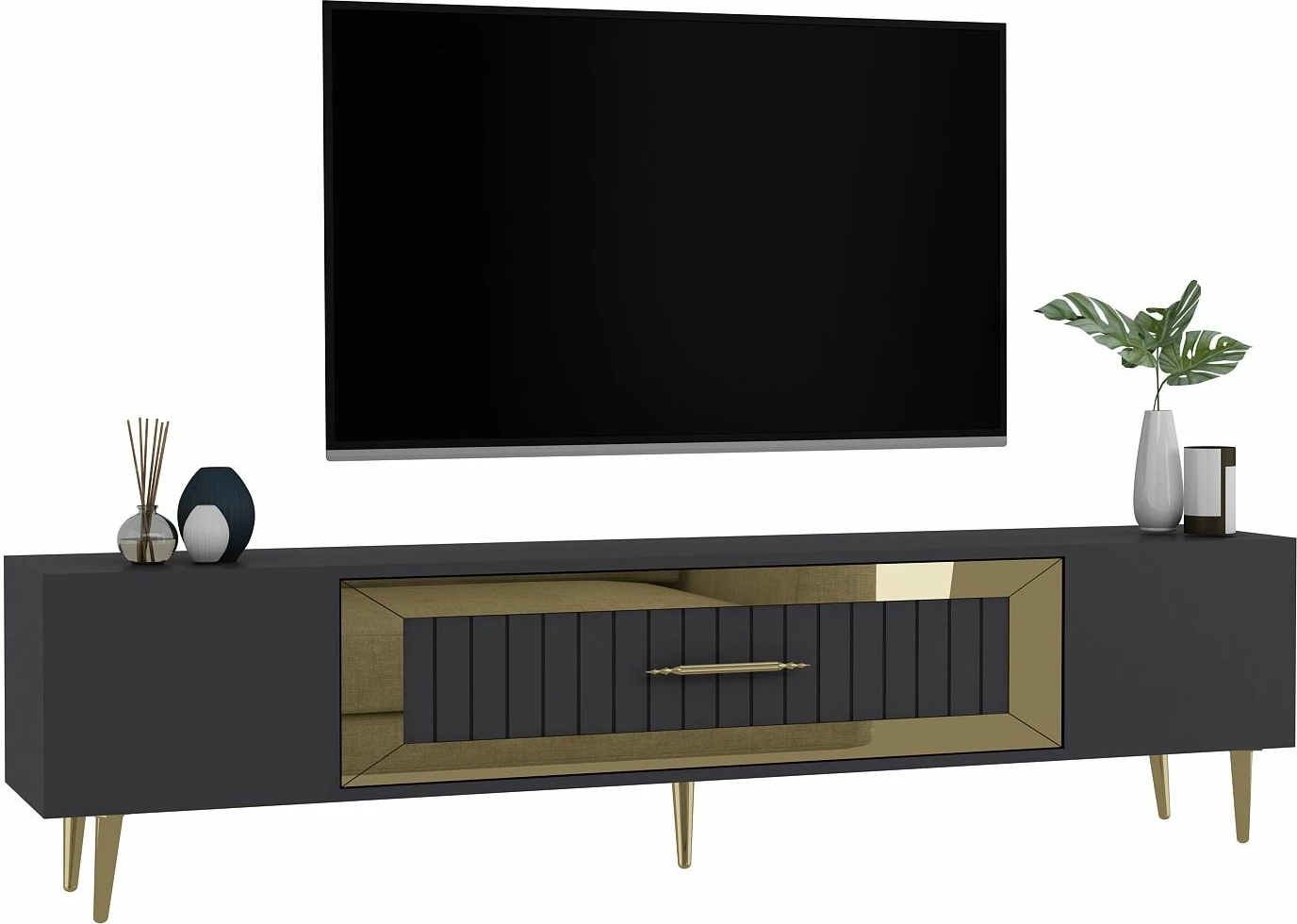 Komodë TV Skye Decor, anthracite, ari, Dekolp3