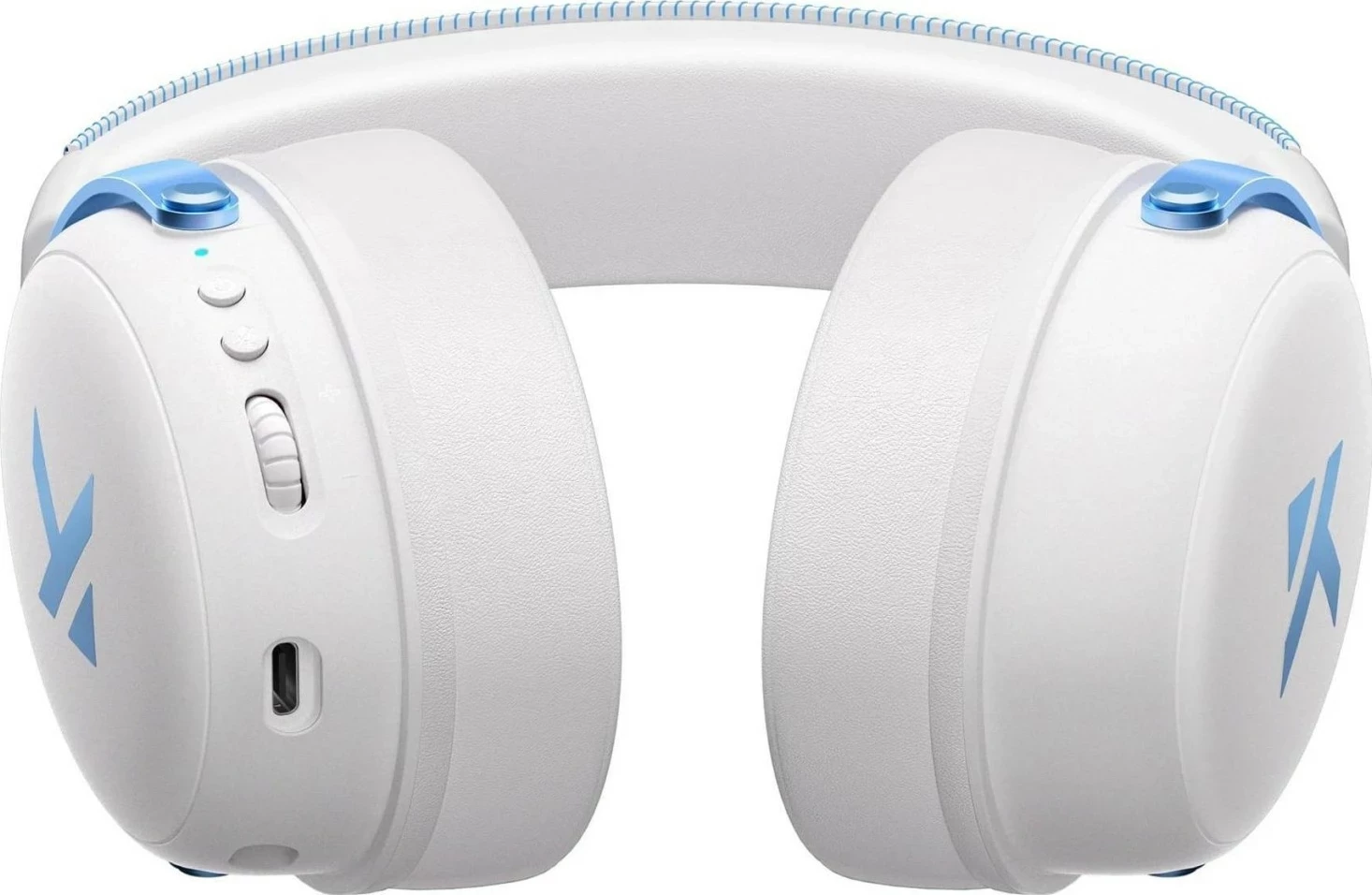 Kufje gaming Mchose HW-V9, 7.1, wireless/USB, mikrofon i shkëputshëm, bardhë-kaltër